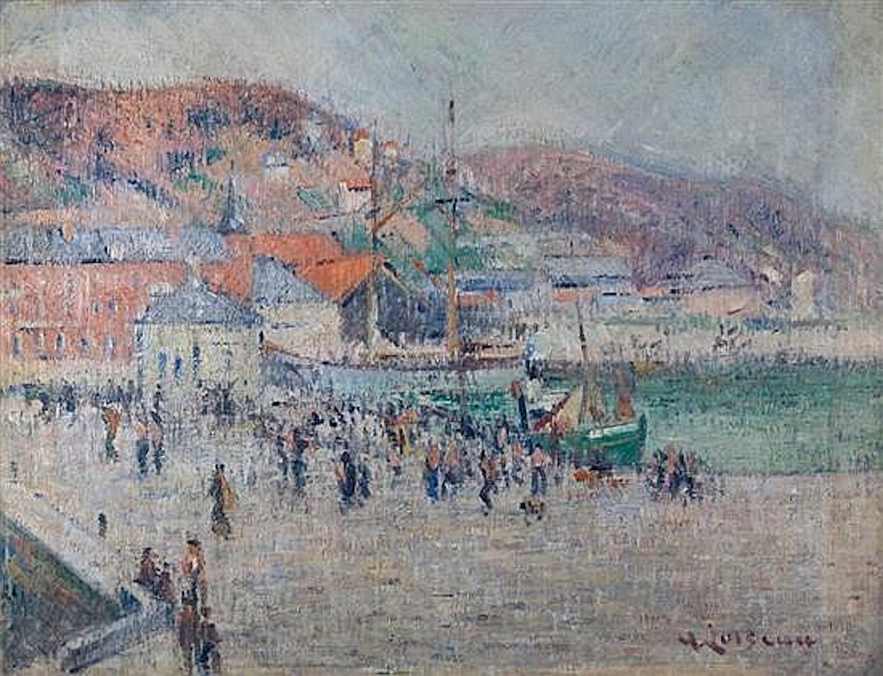 Fecamp harbor by Gustave Loiseau