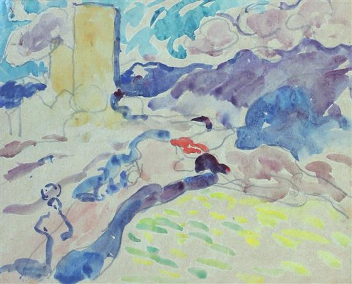 Landscape with figure by Louis Valtat