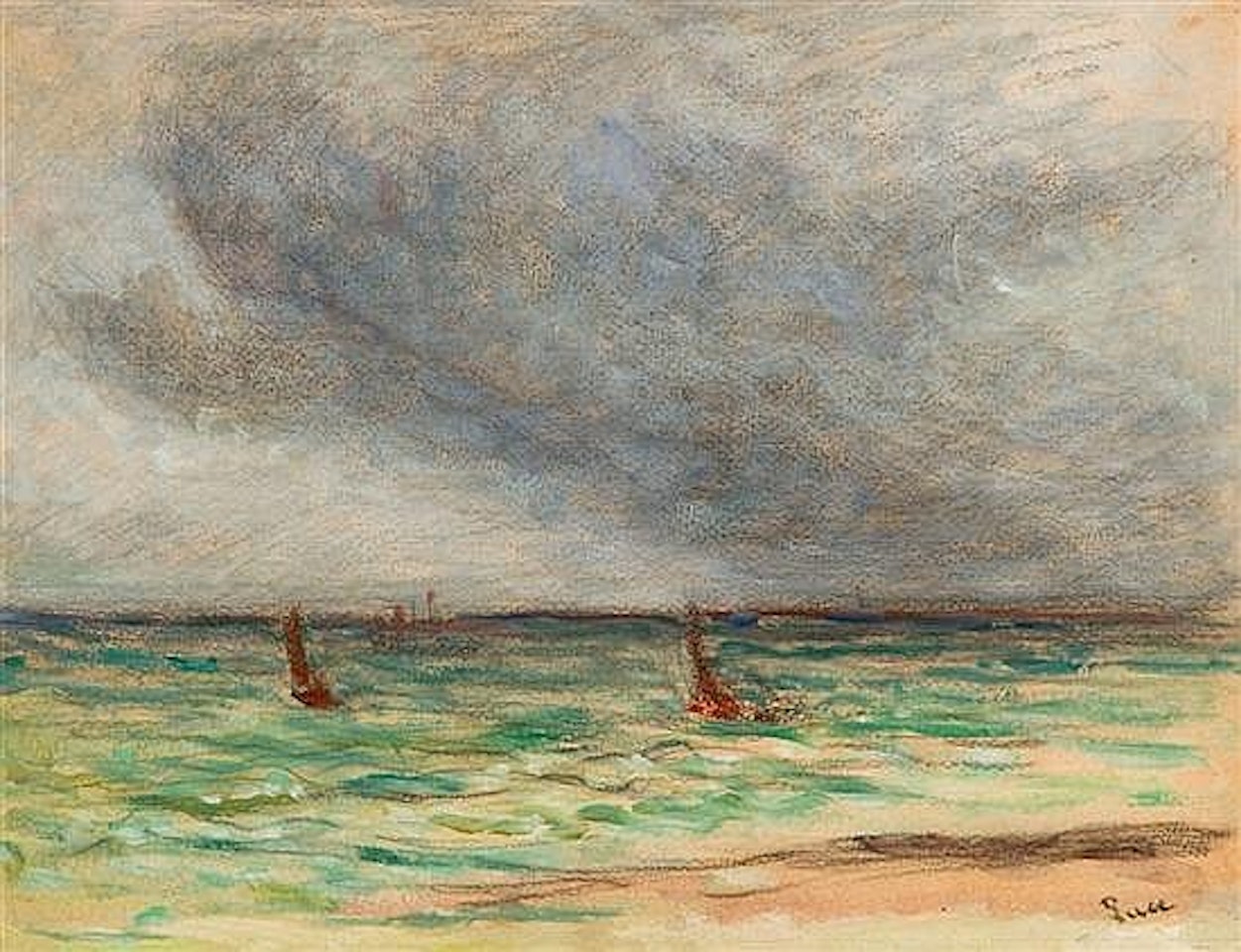 Le départ des chalutiers by Maximilien Luce