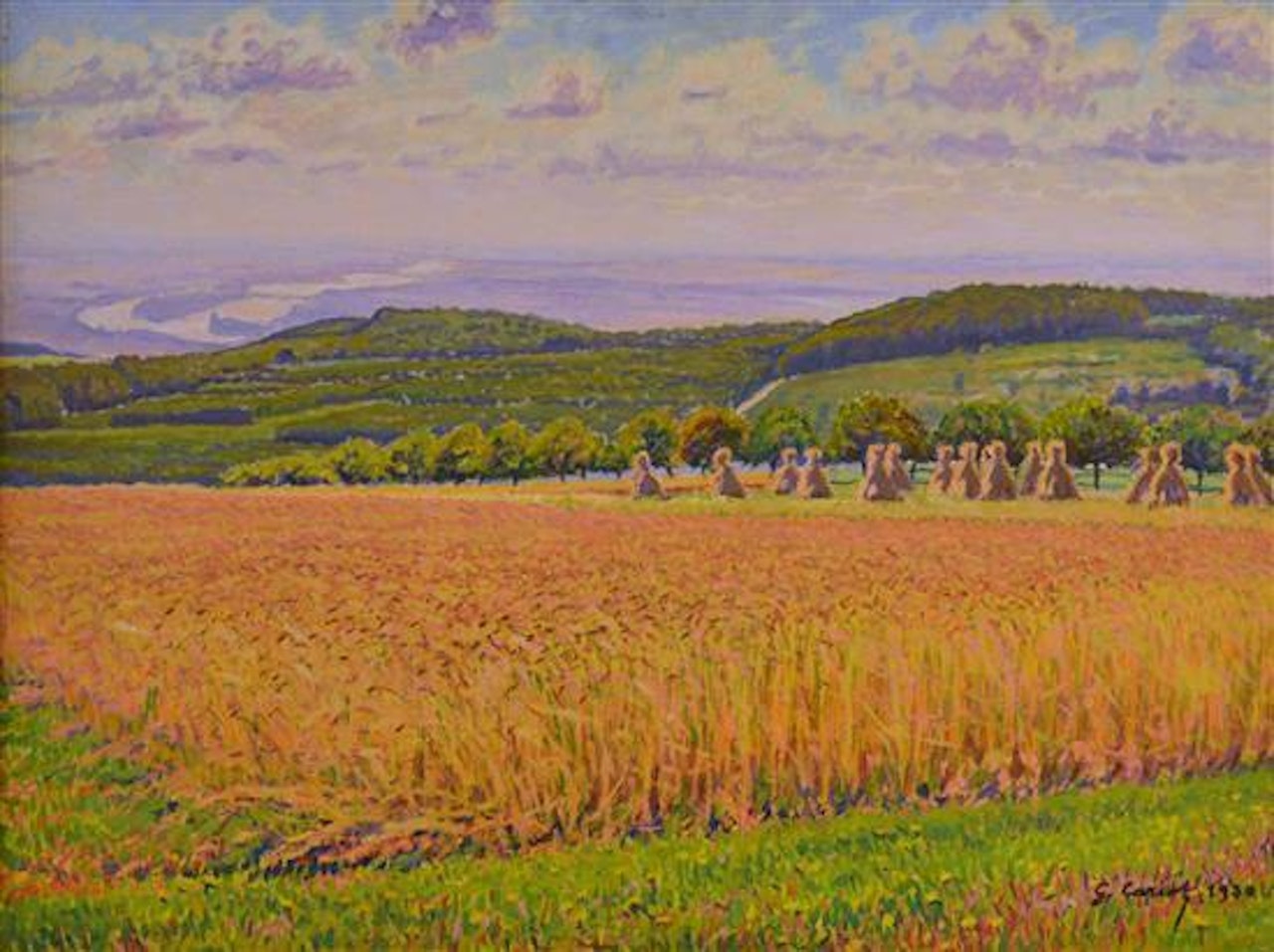 Wheat field by Gustave Cariot