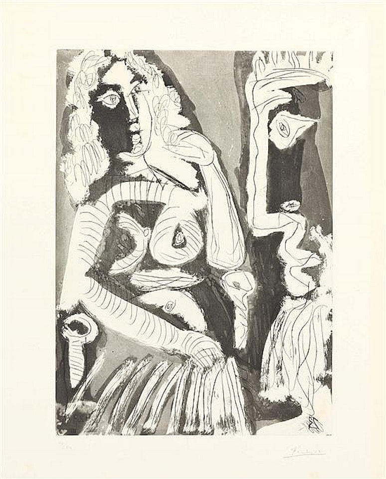 Modèle au repos dans un fauteil by Pablo Picasso