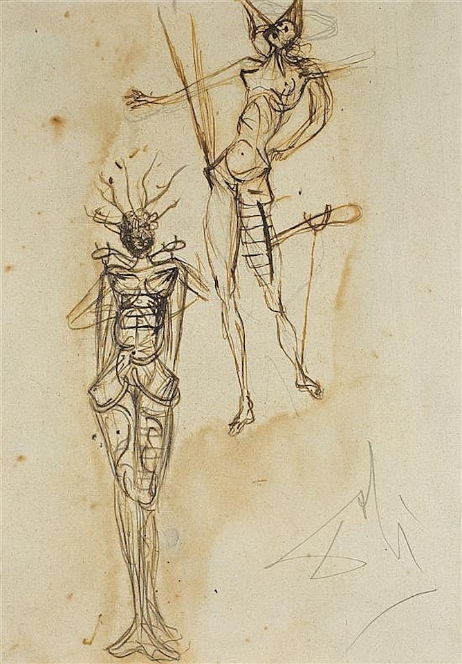 Untitled (Figure study) by Salvador Dali