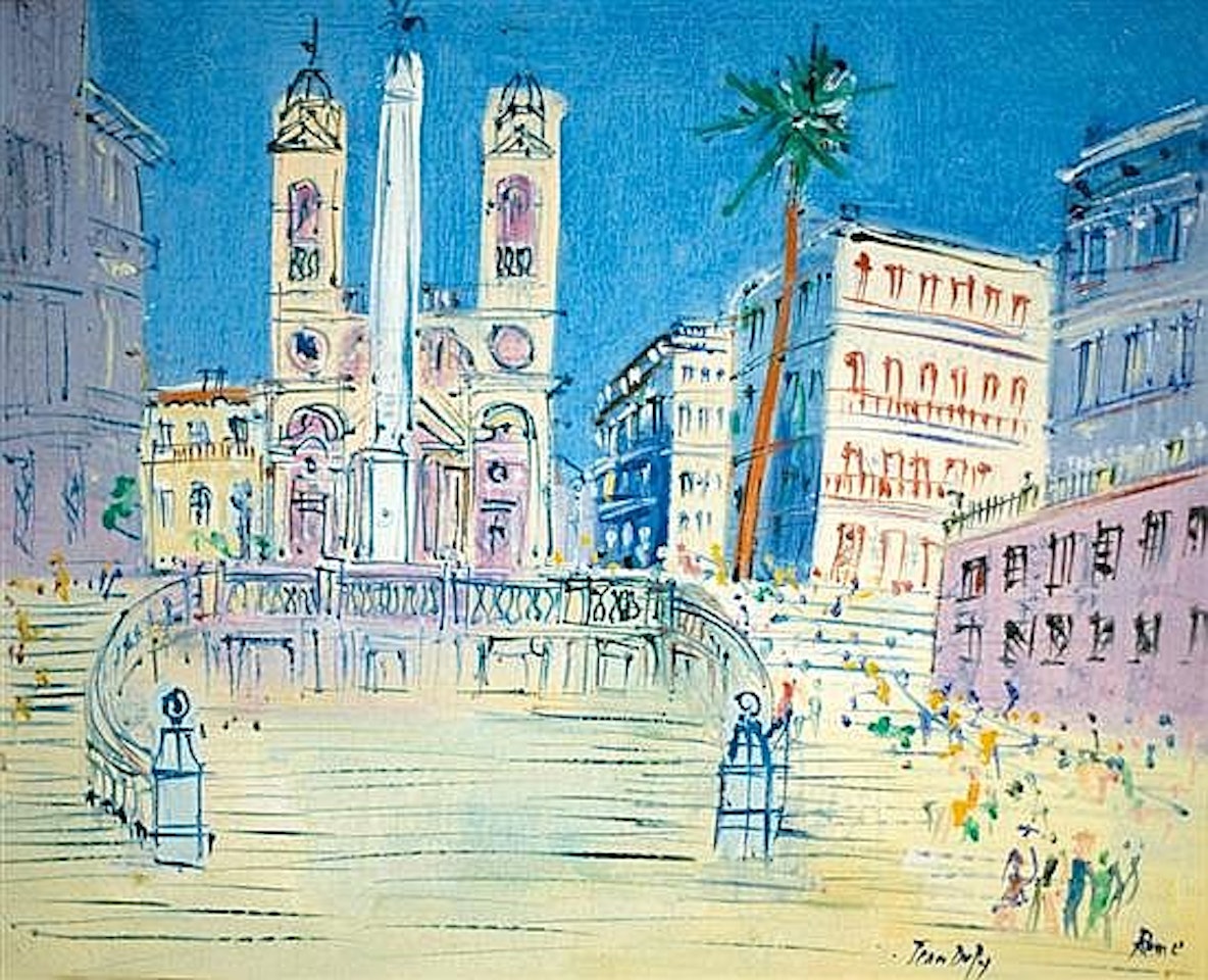 Spanish steps, Rome by Jean Dufy