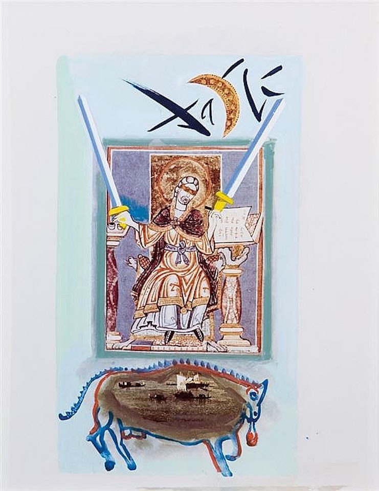 Two of swords (from project for the card game "Le Tarot Universel de Salvador Dalí" by Salvador Dali