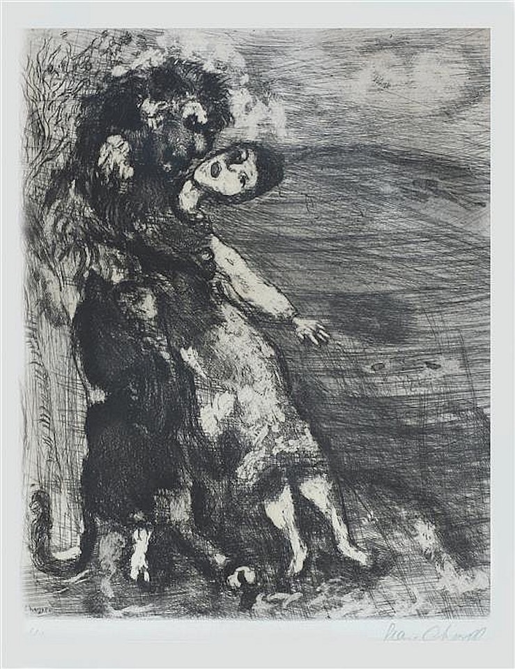 Le lion amoureux (from Les fables de la Fontaine) by Marc Chagall