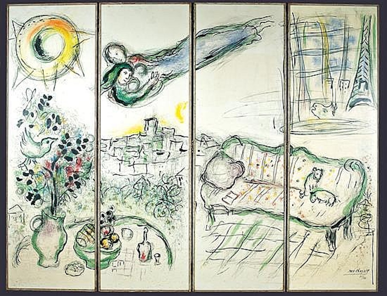 Paravent , Paris by Marc Chagall