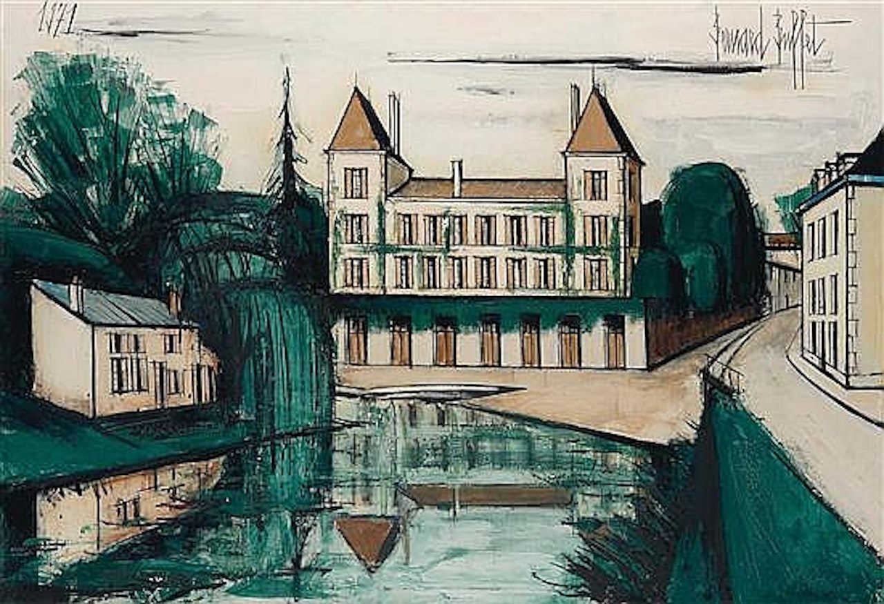 Le Chגteau d"Arחais, le marais poitevin by Bernard Buffet