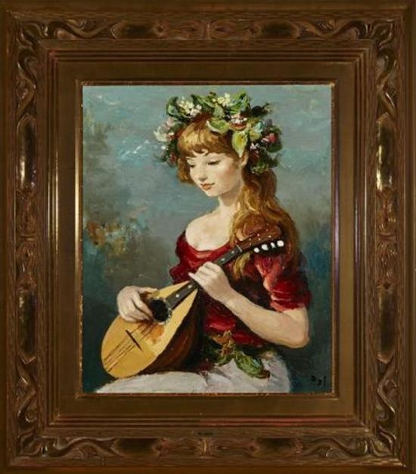 Claudine a la mandoline by Marcel Dyf