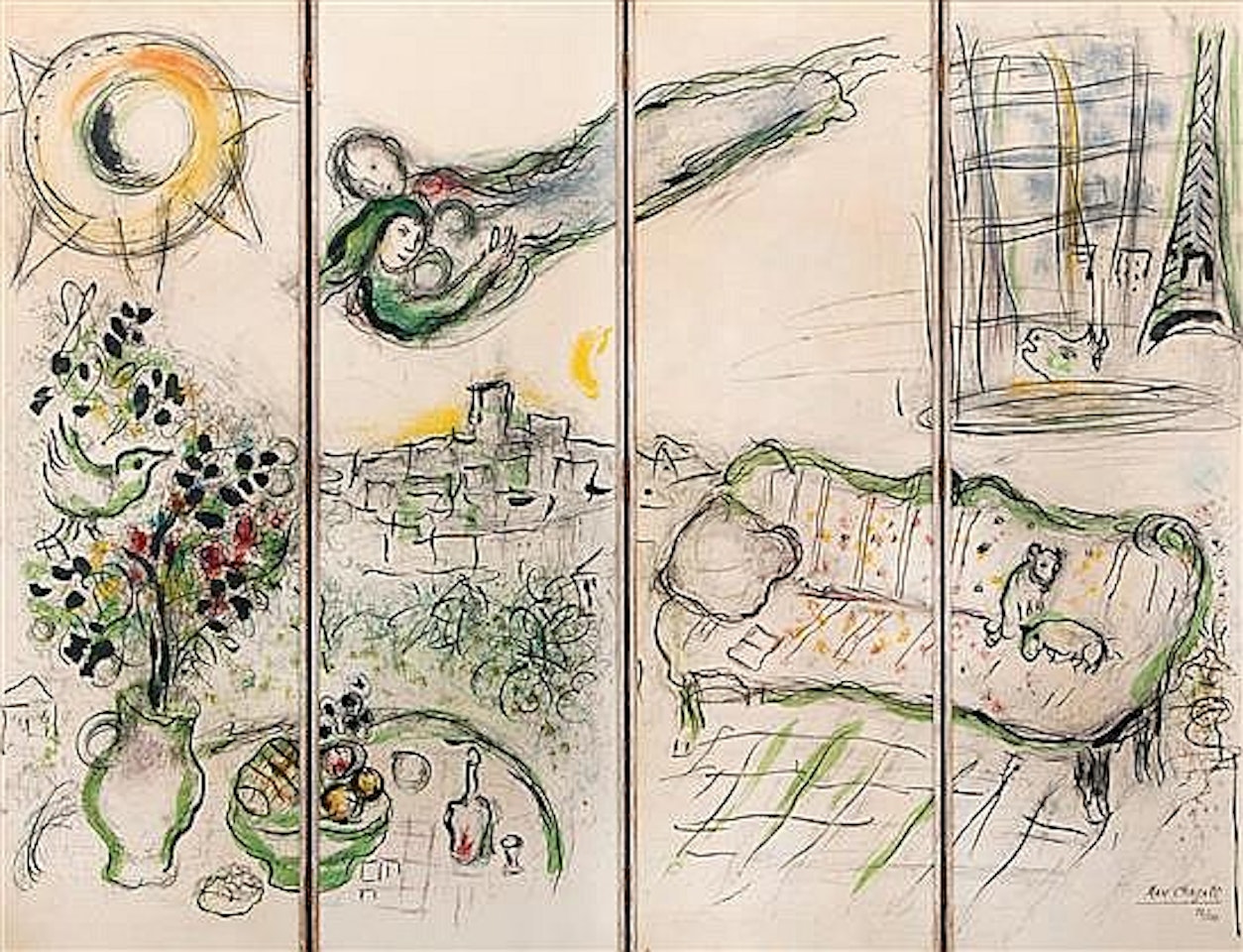 Paravent, Paris by Marc Chagall
