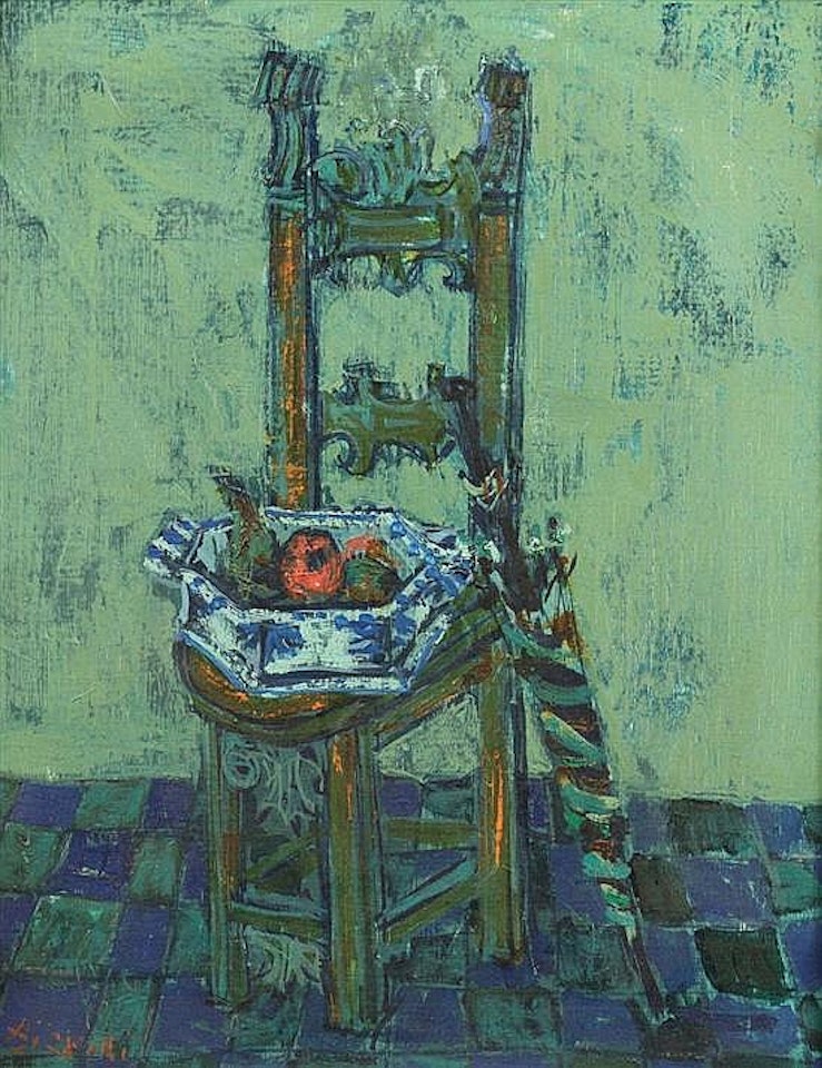 Nature morte a la chaise bleue by Paul Aizpiri