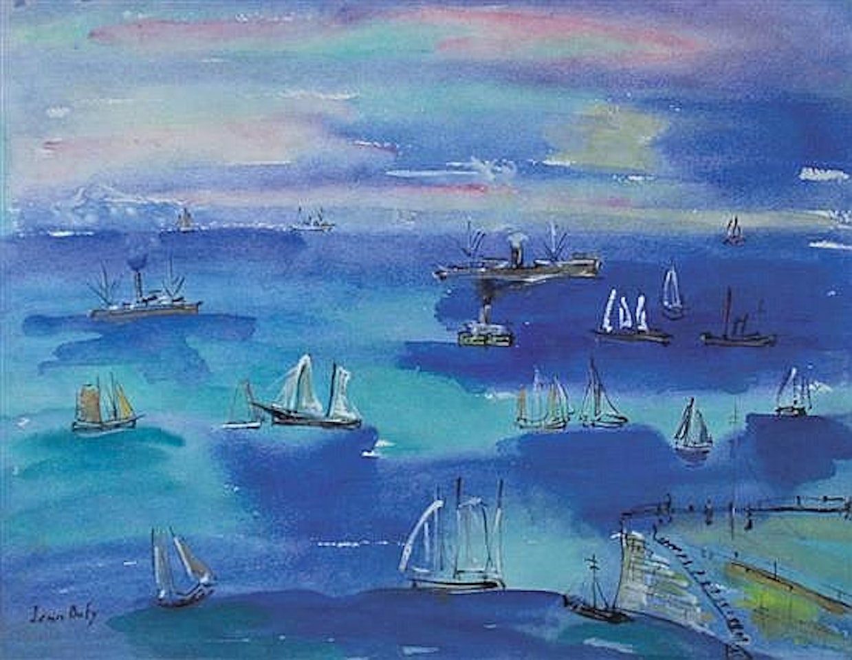 Scene de port by Jean Dufy