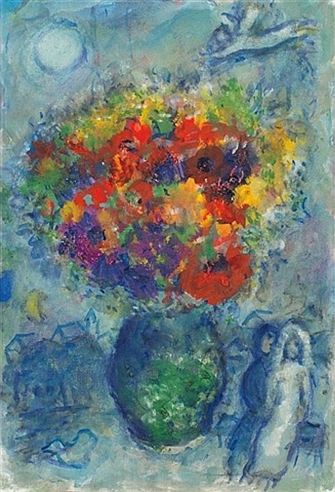 Bouquet dans le vase vert by Marc Chagall