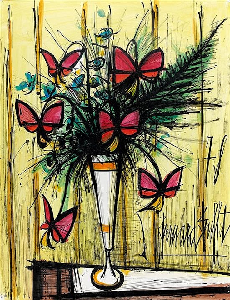 Fleurs-papillon by Bernard Buffet