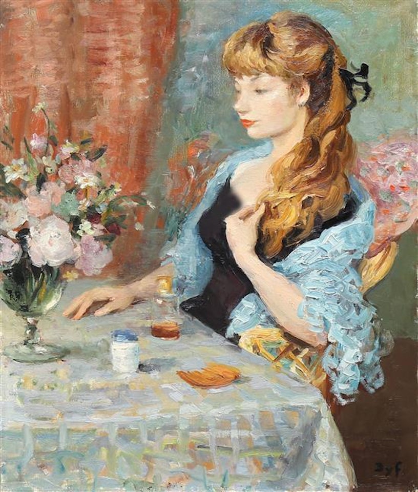 Claudine a la coiffeuse by Marcel Dyf