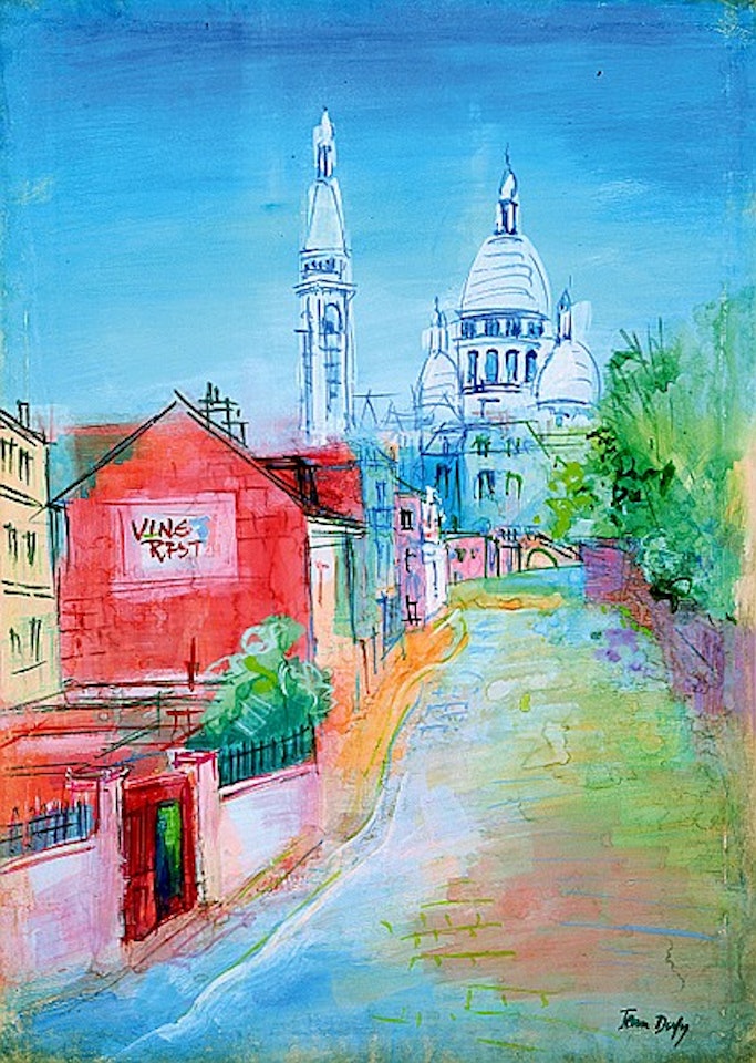 Montmartre, rue de l"Abreuvoir by Jean Dufy