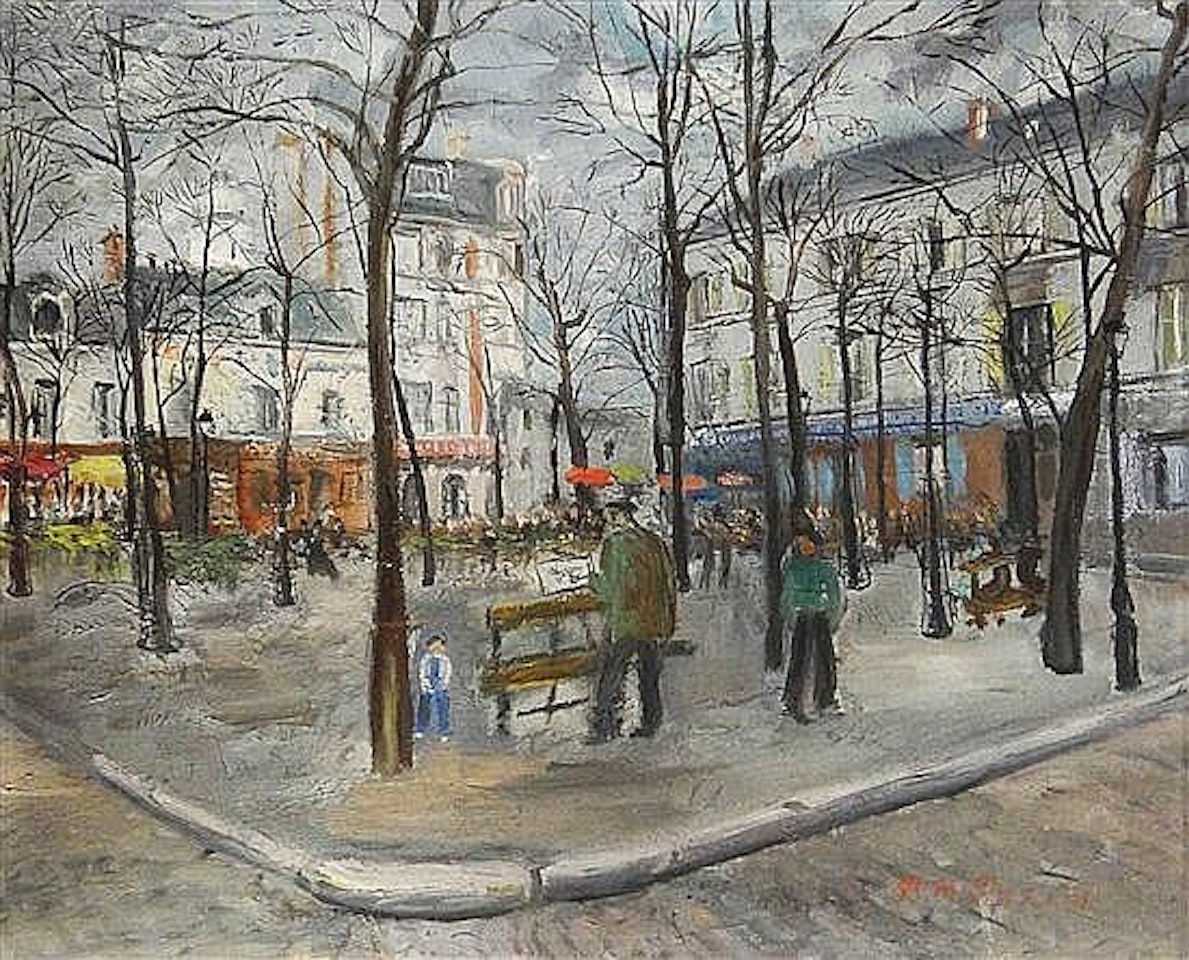 Place du Tertre à Montmartre by French School