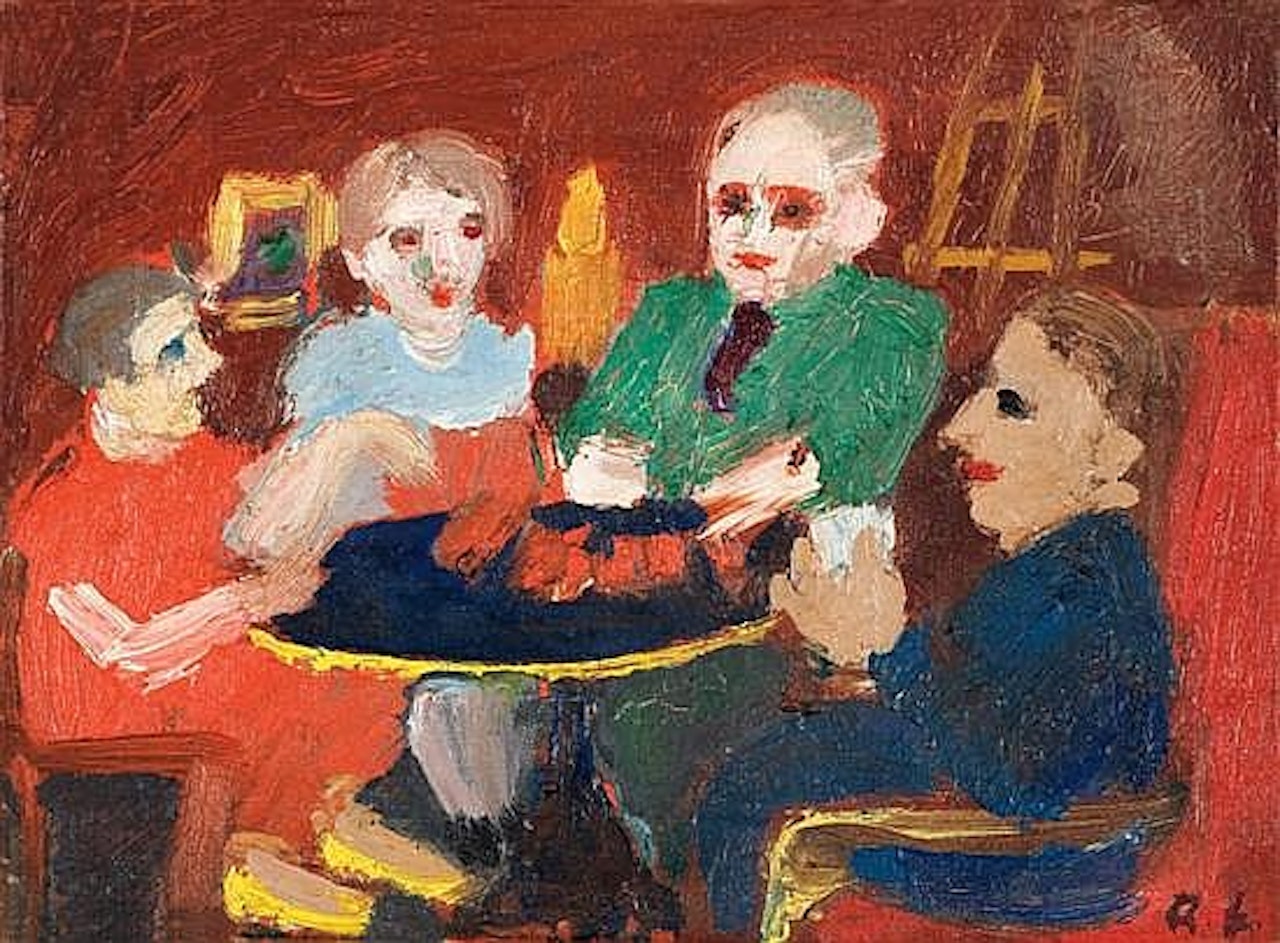 Lanskoy playing cards with his wife, with the artist Jean Pougny, and with Kseniya Boguslavskaya-Pougny by André Lanskoy