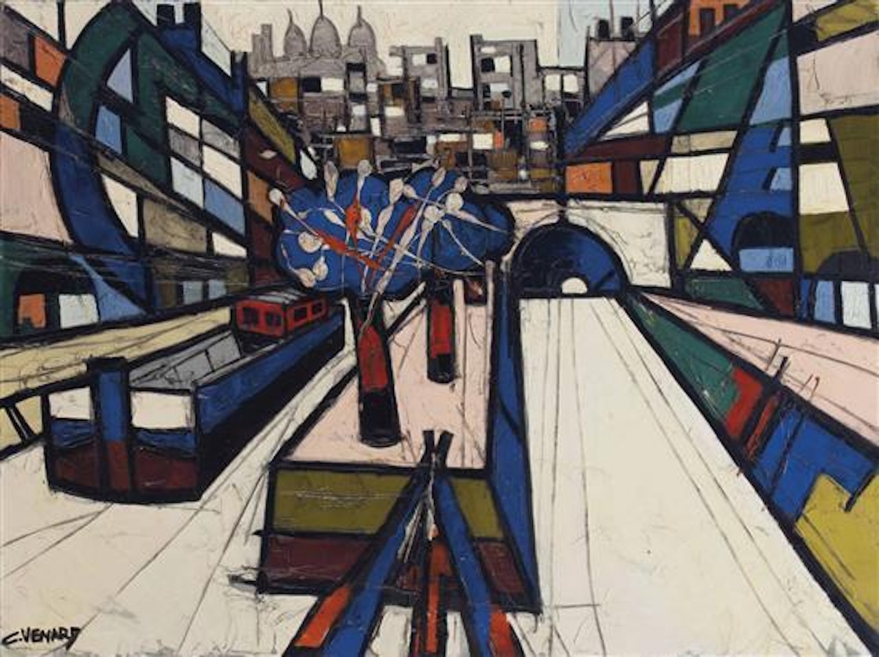 Urban landscape by Claude Venard