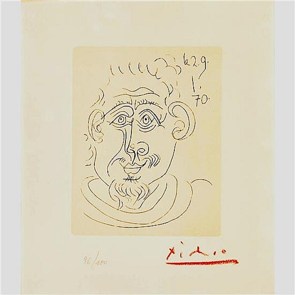 Tךte d"homme au bouc by Pablo Picasso