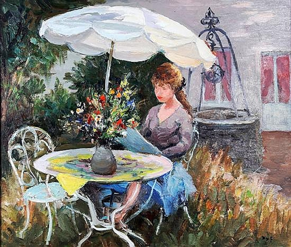 Claudine à la lecture by Marcel Dyf