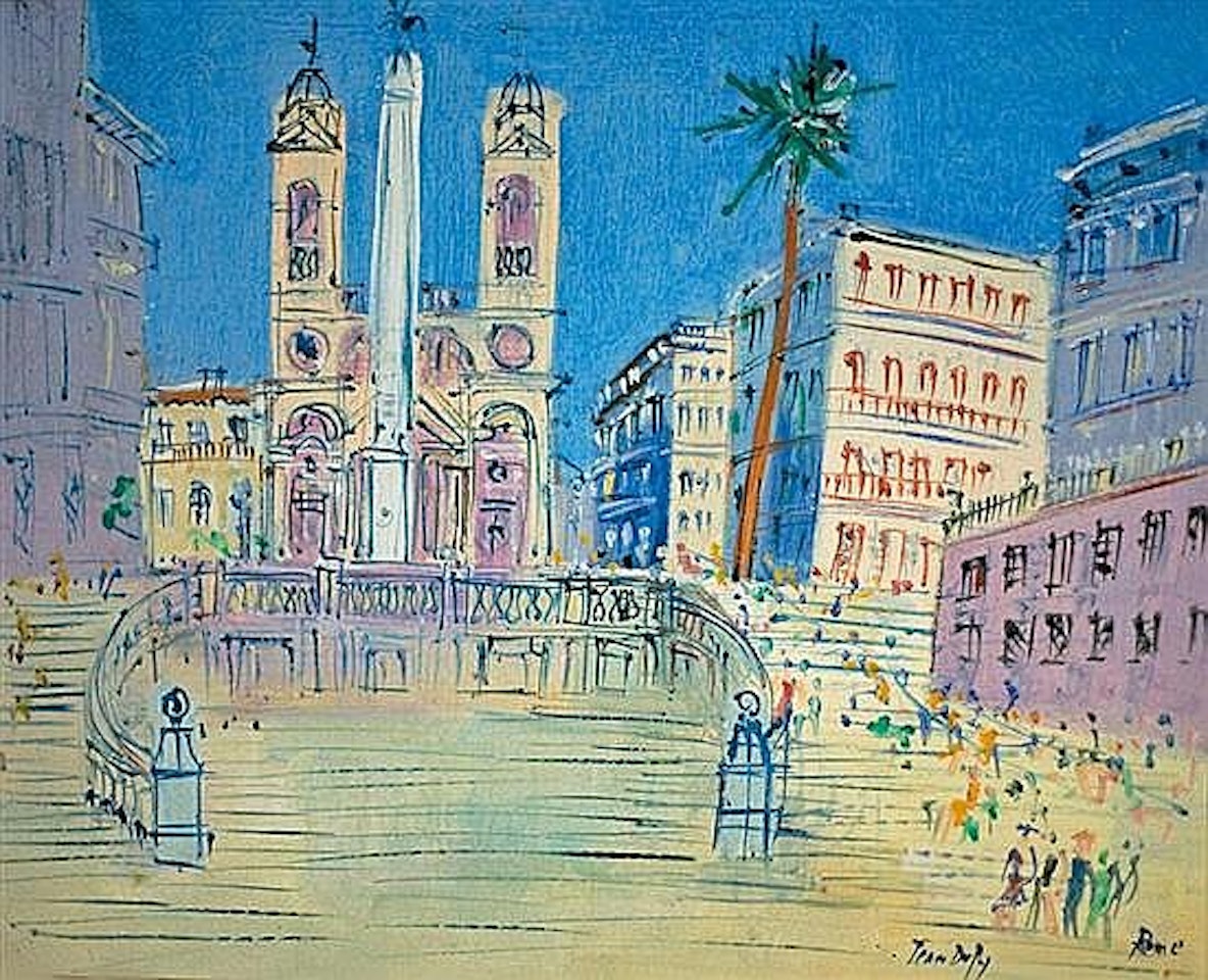 La place d"Espagne a Rome by Jean Dufy