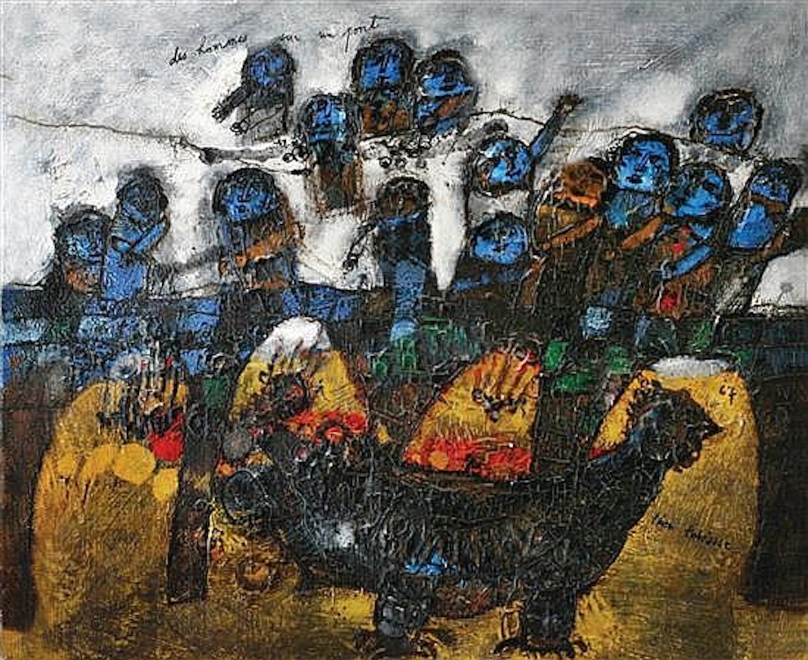 Les hommes sur un Pont by Théo Tobiasse