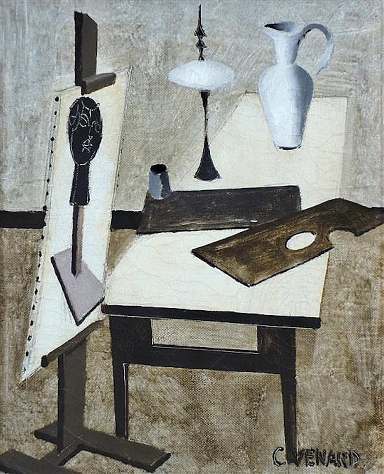 Intérieur de l"atelier by Claude Venard