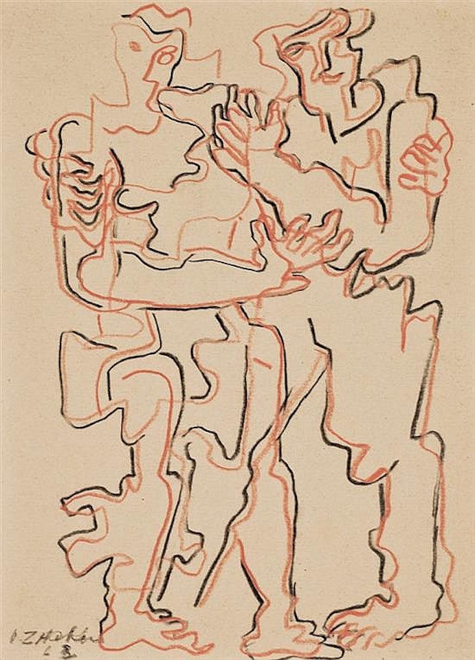 Two figures by Ossip Zadkine