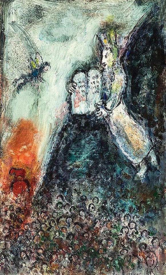 Moןse avec les Tables de la Loi by Marc Chagall