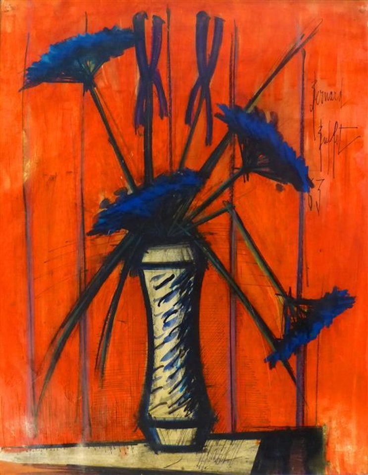 Ombelles et iris bleues by Bernard Buffet