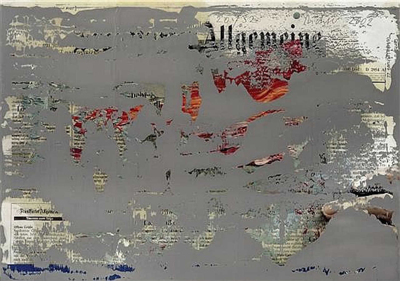 FAZ overpainted by Gerhard Richter