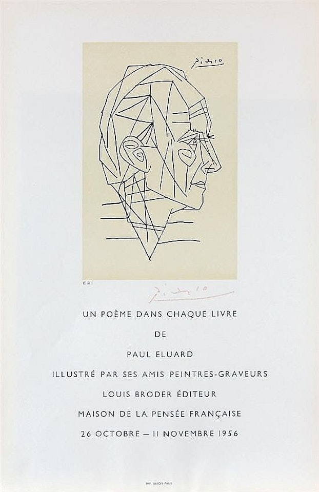 Paul Eluard (poster for the exhibition "un poême dans chaque livre") by Pablo Picasso