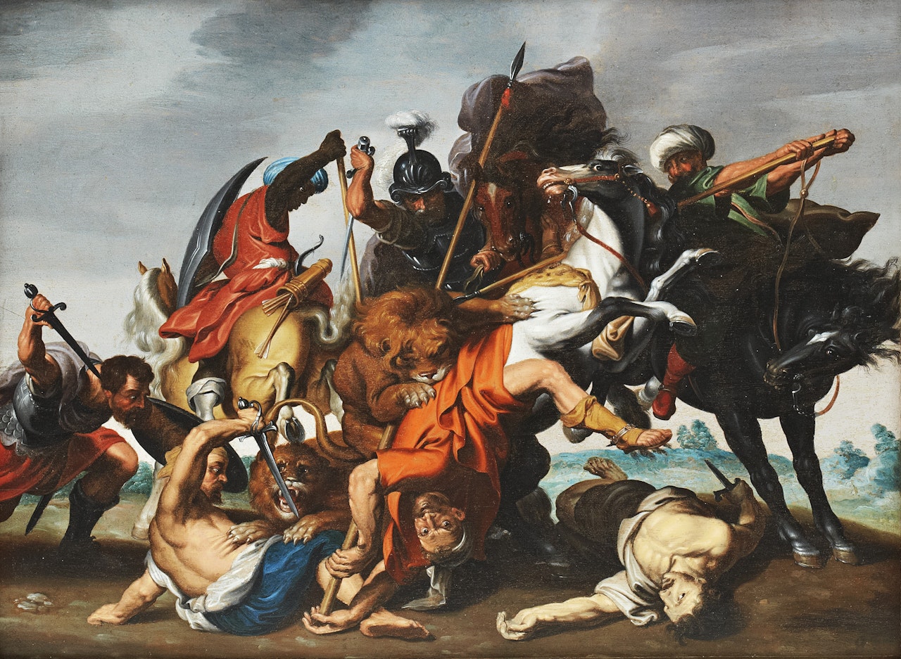 The lion hunt by Peter Paul Rubens
