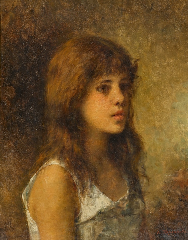 PORTRAIT OF A GIRL by Alexei Harlamoff