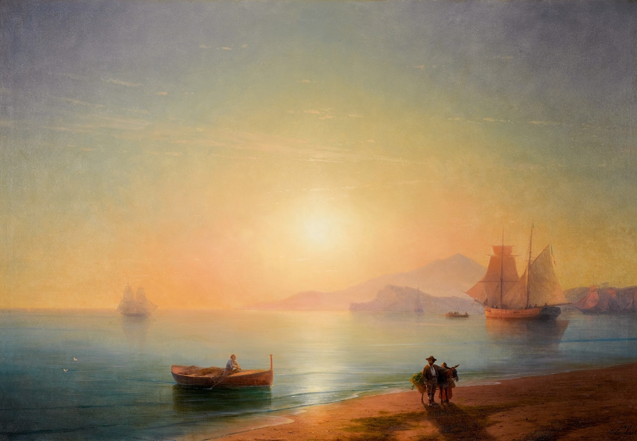 THE BAY OF NAPLES by Ivan Konstantinovich Aivazovsky