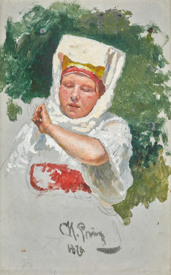 STUDY FOR PROCESSION IN AN OAK FOREST by Ilya Yefimovich Repin