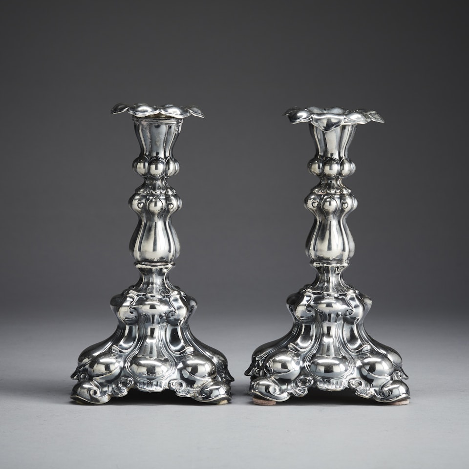Candlesticks, a pair by Unknown (Baroque style)