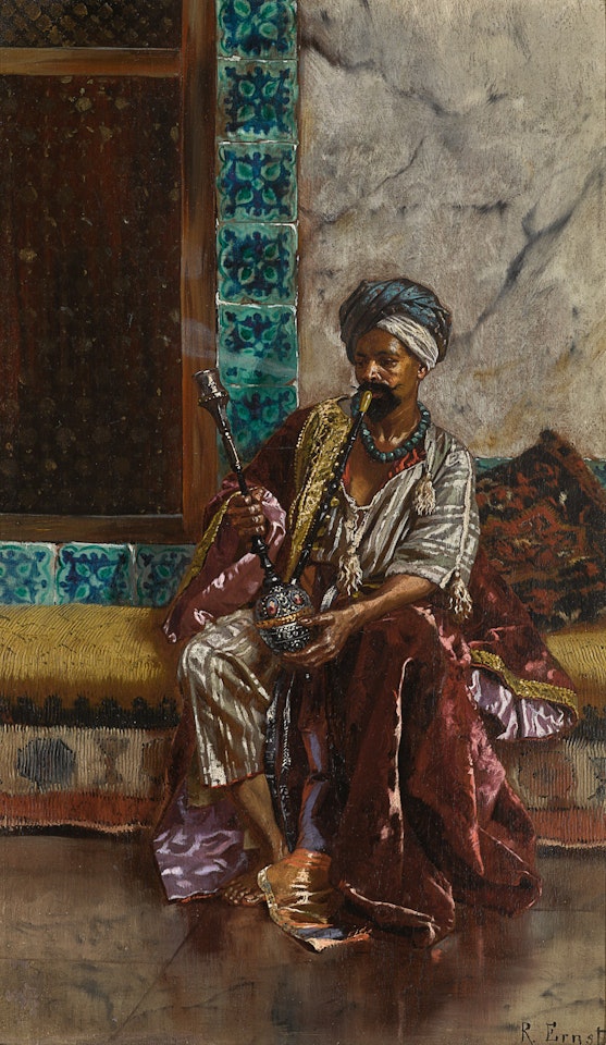 THE NARGILAH SMOKER by Rudolf Ernst