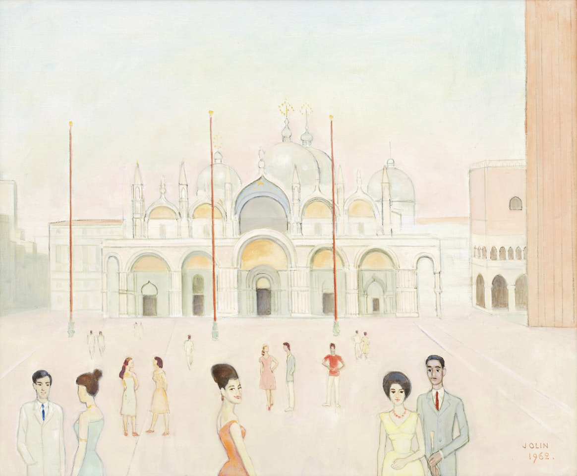Crowds in Piazza San Marco, Venice by Einar Jolin