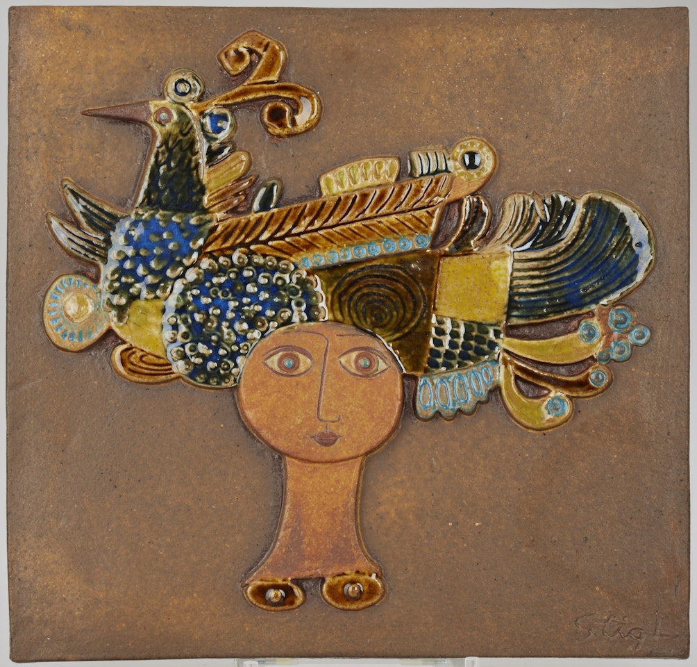 "Girl and Bird" by Stig Lindberg