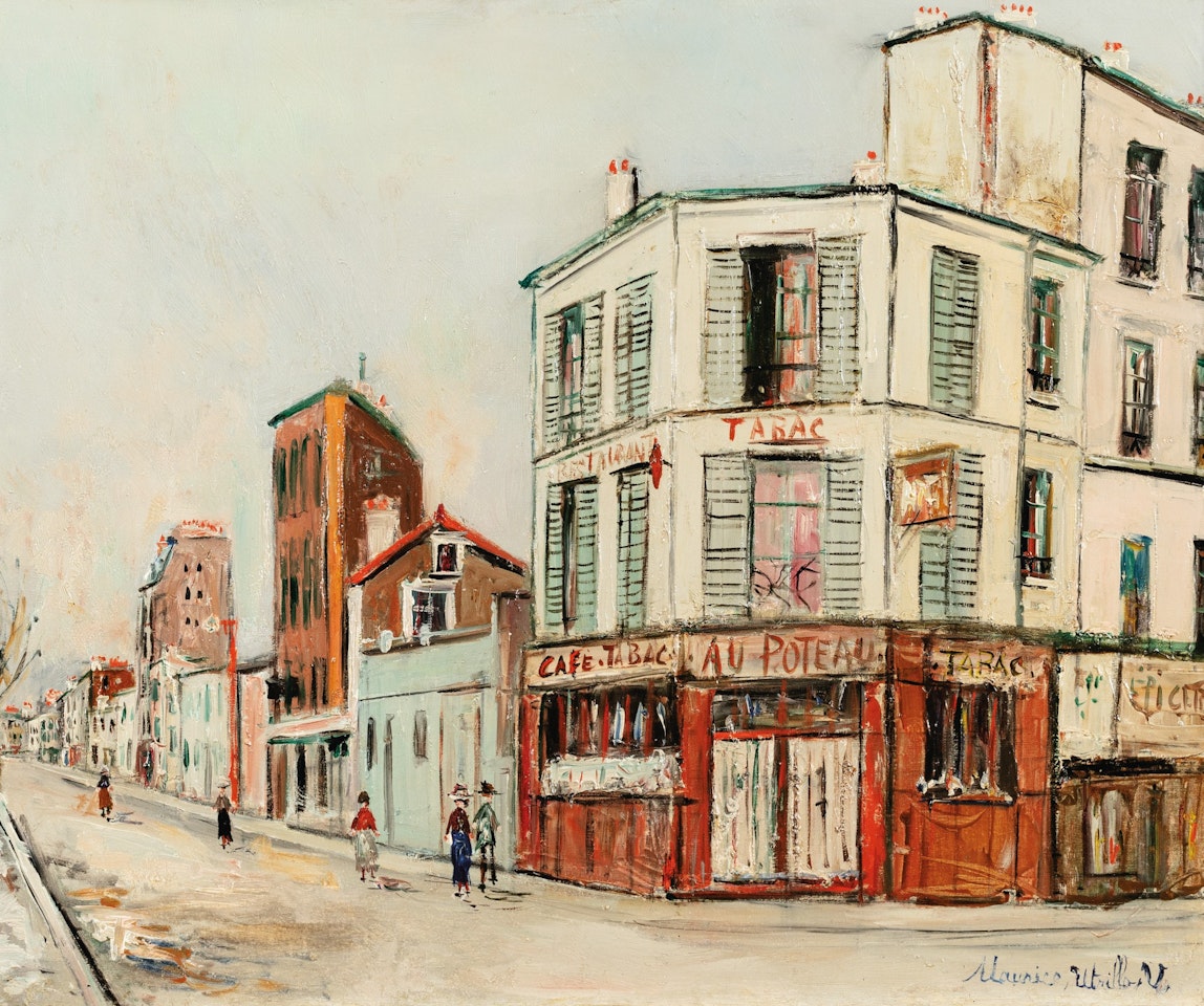 RUE DU POTEAU À MONTMARTRE by Maurice Utrillo