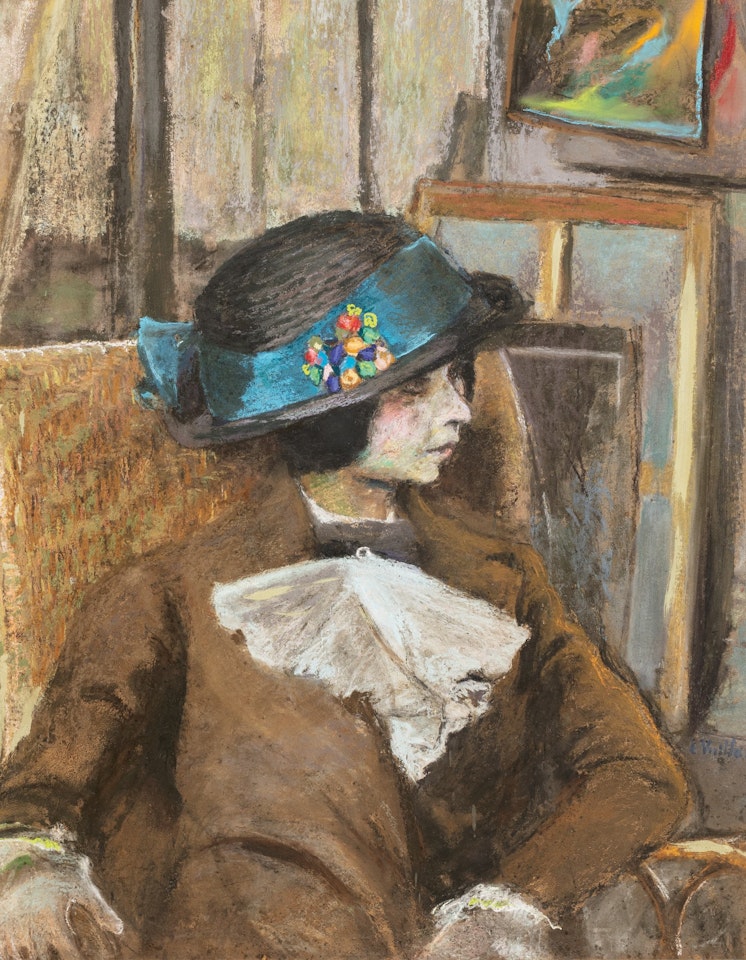 LE PETIT MODÈLE AU CHAPEAU BULGARE by Édouard Vuillard