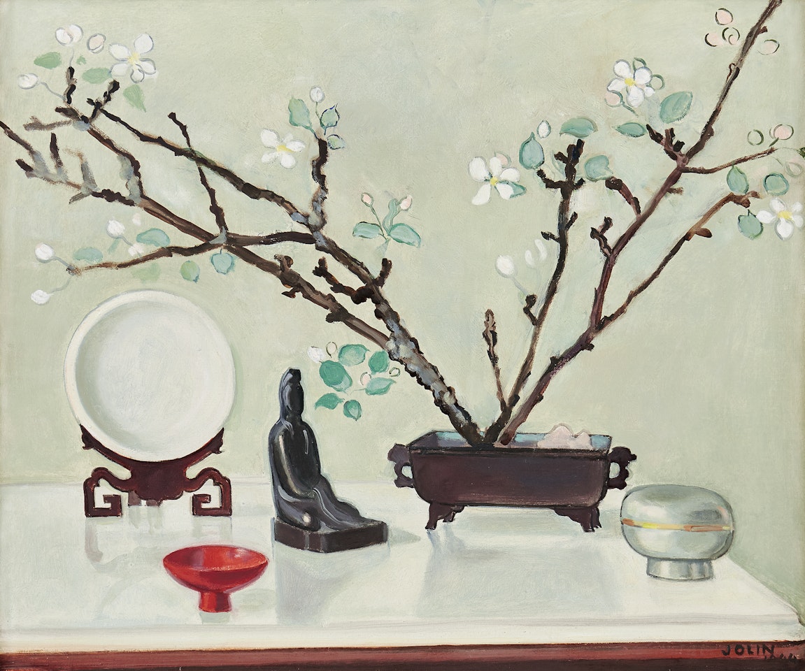 Still life with cherry blossom by Einar Jolin