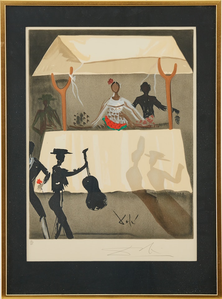 "Outside the noise: The Fruit seller" from "Carmen" by Salvador Dali