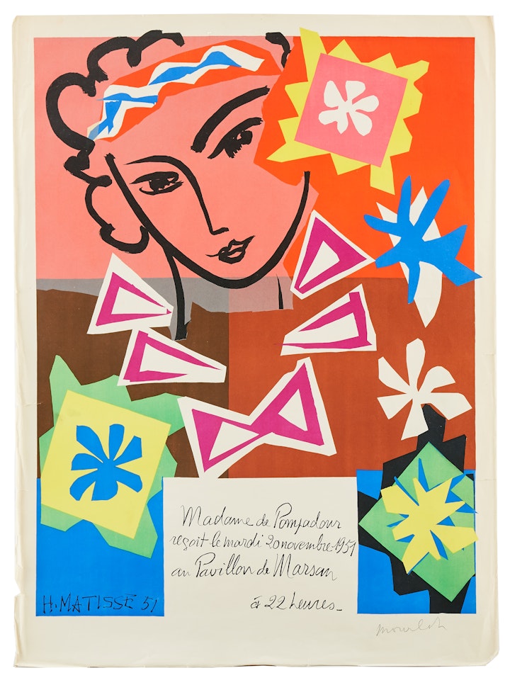 "Madame de Pompadour"; "Musée des Arts Décoratifs" (2 pcs); "Paintings 1955-1956 Galerie Louise Leiris" by Henri Matisse