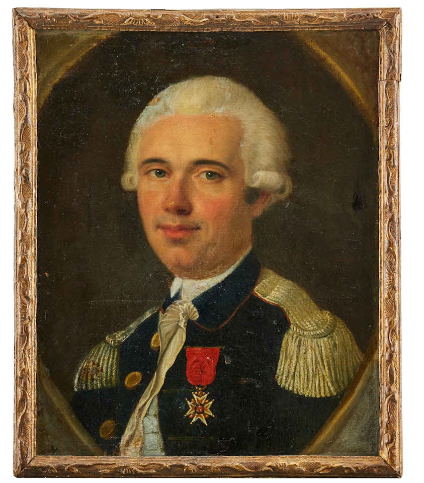 Portrait representing officer by French School