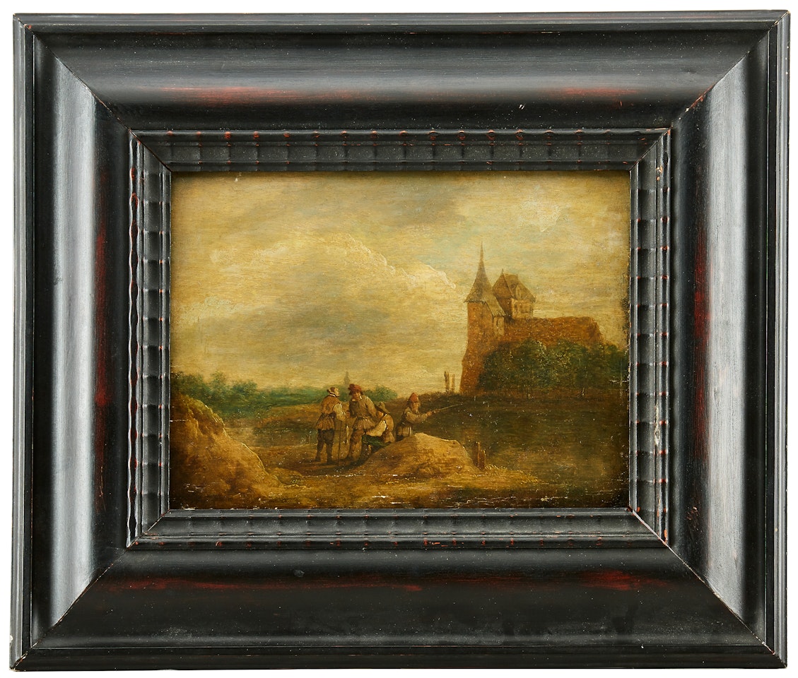 Fisherman by the river. by David Teniers II