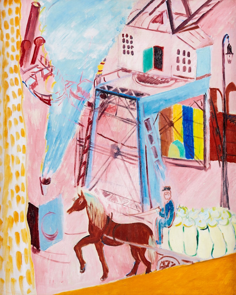 "The Blue Locomotive" by Sigrid Hjertén