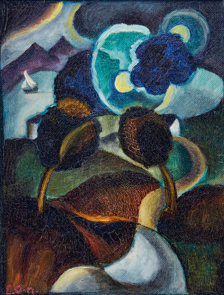 "Landscape with moon" by Erik Olson