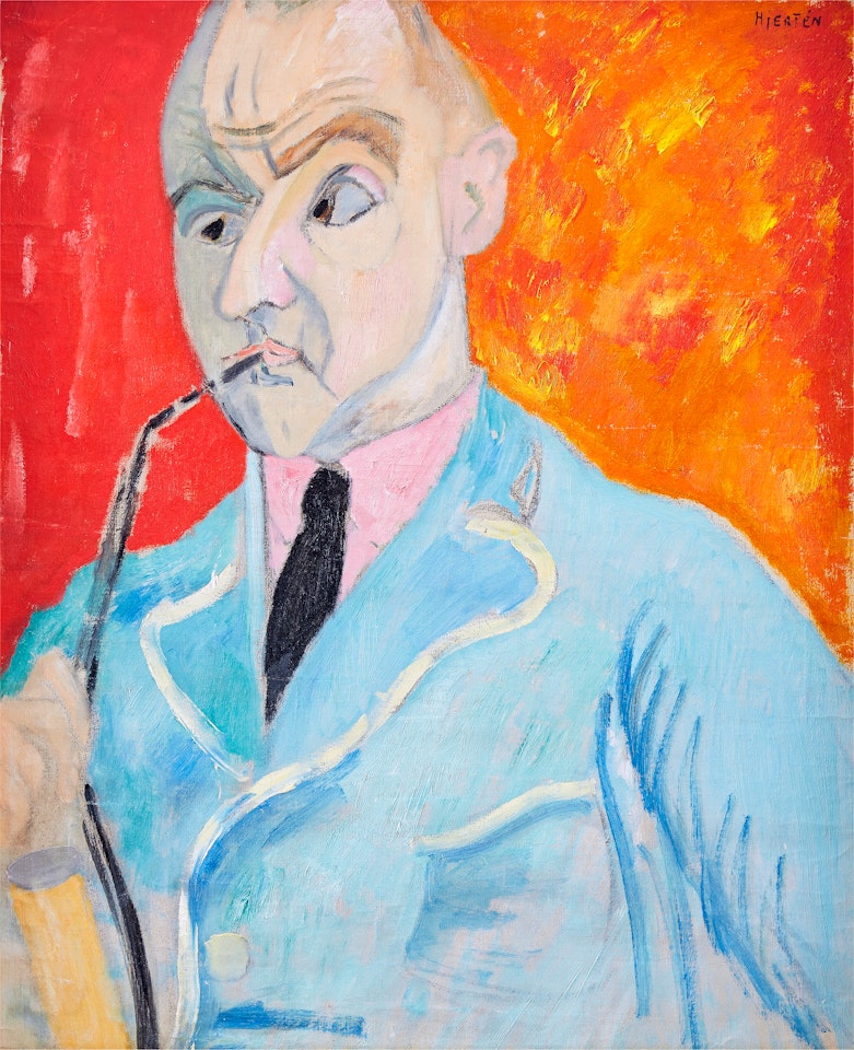 "The pipe smoker" by Sigrid Hjertén
